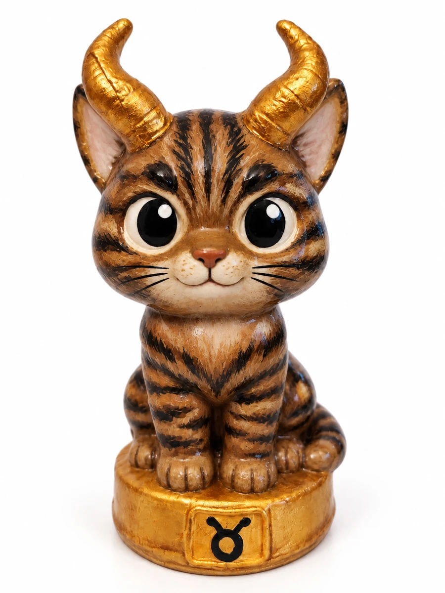 Figura de Gatriel Tauro atigrado pintada a mano